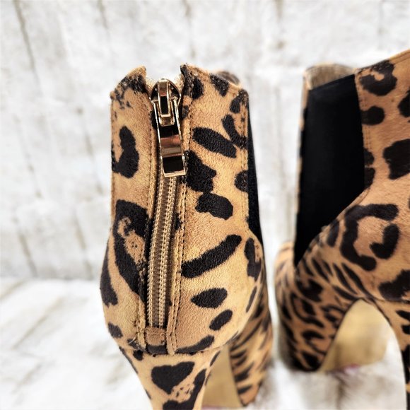 Luichiny Sexy Leopard 6" High Heels Platform Ankle Boots - Picture 8 of 12